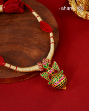 Kundan Gold Polish Silver Pendant