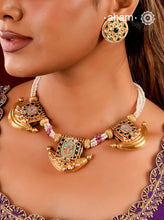 Shreenathji Gold Polish Silver Neckpiece
