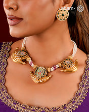Shreenathji Gold Polish Silver Neckpiece