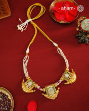 Shreenathji Gold Polish Silver Neckpiece
