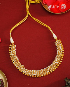 Pearl Gold Polish Silver Neckpiece