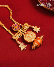 Temple Work Gold Polish Silver Neckpiece