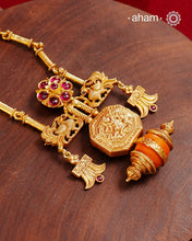 Temple Work Gold Polish Silver Neckpiece