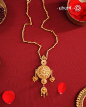 Temple Work Gold Polish Silver Neckpiece
