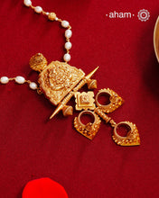 Temple Work Gold Polish Silver Neckpiece