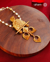 Temple Work Gold Polish Silver Neckpiece