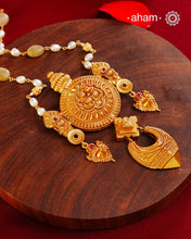 Temple Work Gold Polish Silver Neckpiece