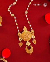 Temple Work Gold Polish Silver Neckpiece