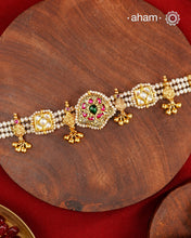 Kundan Gold Polish Silver Choker