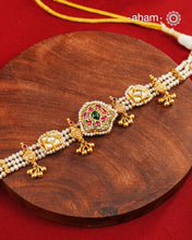 Kundan Gold Polish Silver Choker