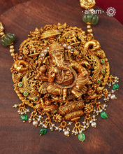 Ganesha Gold Polish Silver Neckpiece