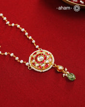 Kundan Gold Polish Silver Neckpiece