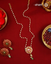 Kundan Gold Polish Silver Neckpiece