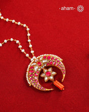 Half Moon Kundan Gold Polish Silver Neckpiece