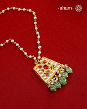 Kundan Gold Polish Silver Neckpiece