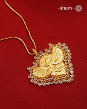 Double Peacock Zircon Gold Polish Silver Neckpiece