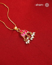 Kundan Gold Polish Silver Neckpiece