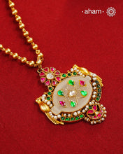 Festive Kundan Gold Polish Silver Neckpiece