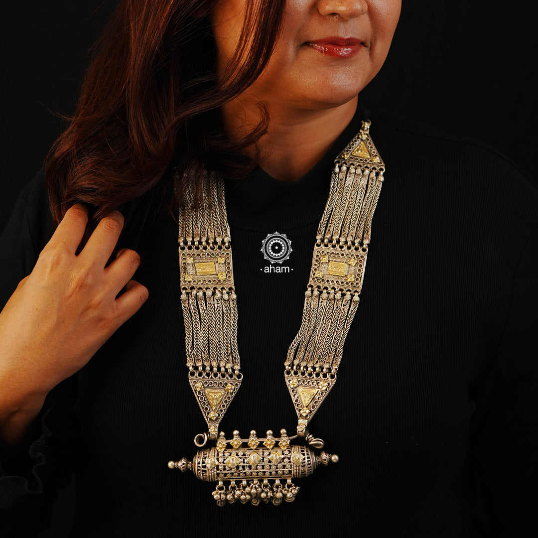 Jaisalmeri Tribal Two Tone Silver Neckpiece