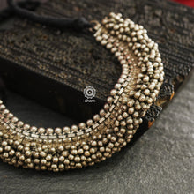 Vintage Silver Payal Neckpiece with some stunning ghungroos. 
A statement piece it is. The payal is flexible and sits on any neck size perfectly. 
