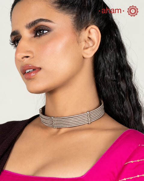 Tribal Silver Choker