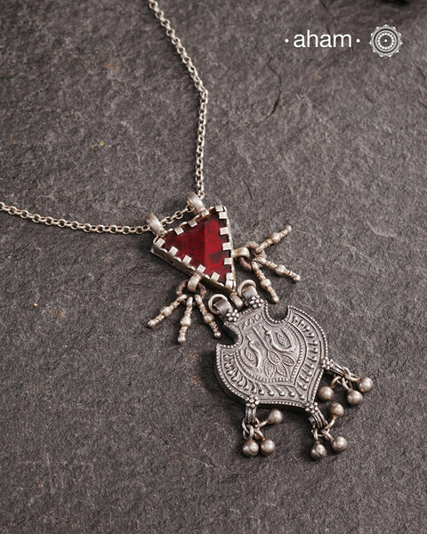 Glass Silver Neckpiece