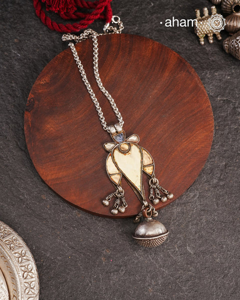 Tribal Glass Silver Neckpiece