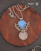 Tribal Glass Silver Neckpiece