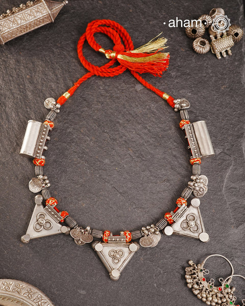 Tribal Amulet Silver Neckpiece