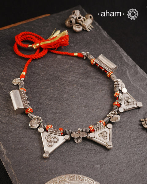 Tribal Amulet Silver Neckpiece