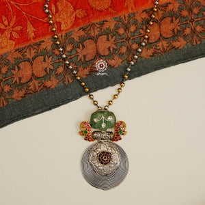 Peacock Two Tone Silver Neckpiece