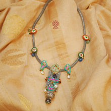 One of a kind statement wearable art pieces. An eclectic mix of elements, with a play of colours, textures, forms and workmanship. Crafted in Silver with two tones that makes this neckpiece so versatile and unique. Modern Heirloom pieces that can be worn across generations.