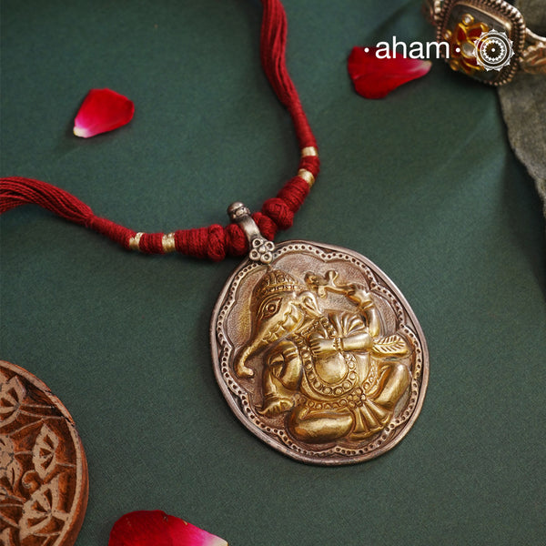 Ganesha Two Tone Silver Neckpiece