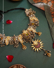 One of a kind statement wearable art pieces.&nbsp;An eclectic mix of elements, with a play of colours, textures, forms and workmanship. Crafted in Silver with two tones that makes this neckpiece so versatile and unique. The design seamlessly blends vintage pieces with new kundan pieces. All crafted in silver. Modern Heirloom pieces that can be worn across generations.
