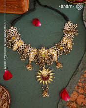 One of a kind statement wearable art pieces.&nbsp;An eclectic mix of elements, with a play of colours, textures, forms and workmanship. Crafted in Silver with two tones that makes this neckpiece so versatile and unique. The design seamlessly blends vintage pieces with new kundan pieces. All crafted in silver. Modern Heirloom pieces that can be worn across generations.