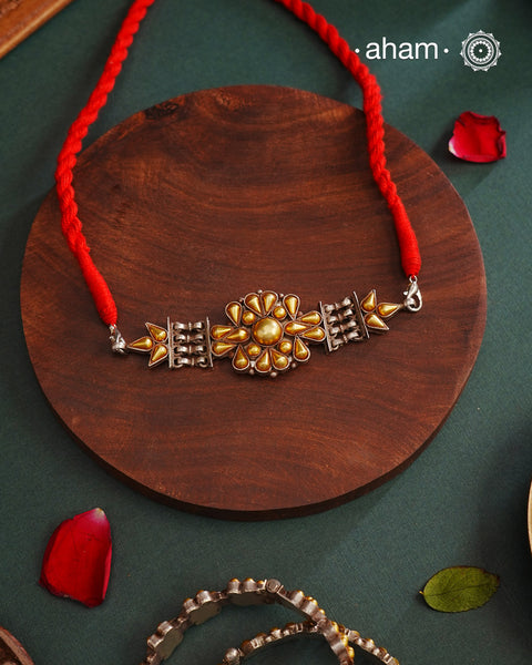 Bandhel Two Tone Silver Choker