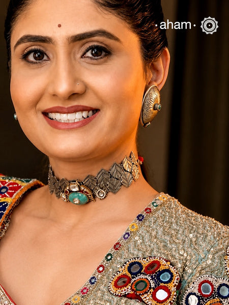 Noori Two Tone Silver Choker