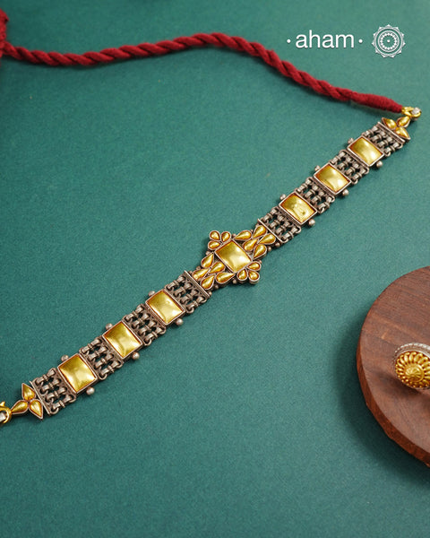 Bandhel Two Tone Silver Choker