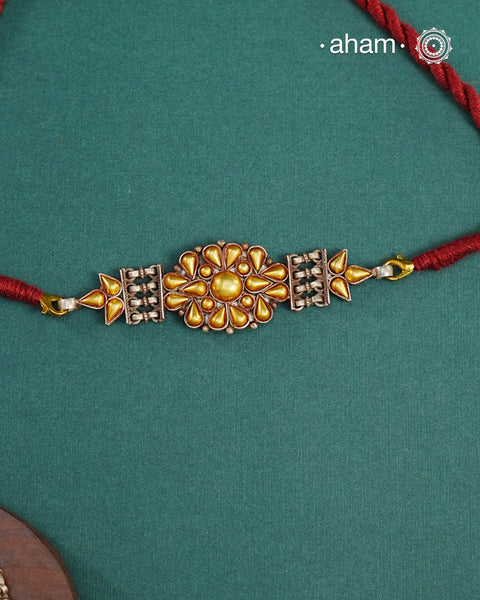 Bandhel Two Tone Silver Choker