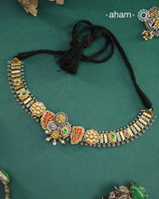 One of a kind statement wearable art pieces.An eclectic mix of elements, with a play of colours, textures, forms and workmanship. Crafted in Silver with two tones and kundan highlights and beautiful cultured pearls that makes this neckpiece so versatile and unique. Modern Heirloom pieces that can be worn across generations.