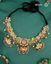 One of a kind statement wearable art pieces.An eclectic mix of elements, with a play of colours, textures, forms and workmanship. Crafted in Silver with two tones and kundan highlights and beautiful cultured pearls that makes this neckpiece so versatile and unique. Modern Heirloom pieces that can be worn across generations.