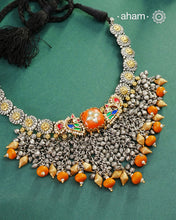 One of a kind statement wearable art pieces.An eclectic mix of elements, with a play of colours, textures, forms and workmanship. Crafted in Silver with two tones and kundan highlights and beautiful cultured pearls that makes this neckpiece so versatile and unique. Modern Heirloom pieces that can be worn across generations.
