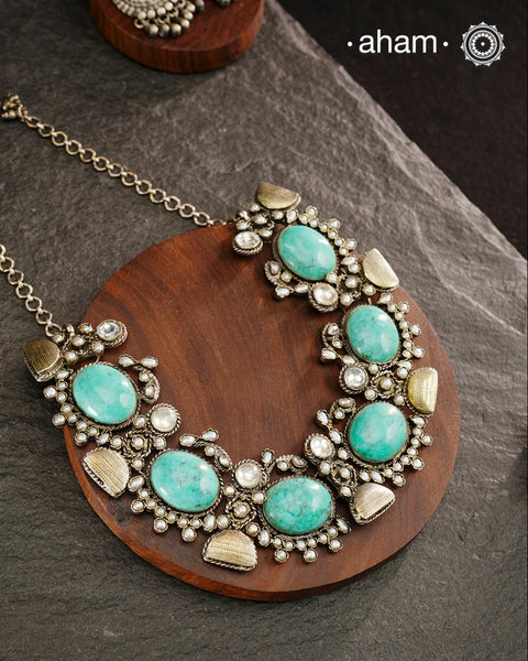 Ira Turquoise Silver Neckpiece