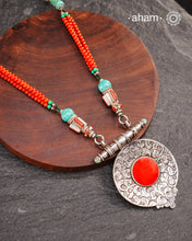 Tibetan Coral and Turquoise Silver Neckpiece