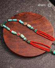 Tibetan Coral and Turquoise Silver Neckpiece