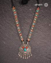 Himalayan Coral and Turquoise Silver Neckpiece
