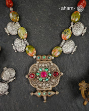 Ladakh Gau and Unakite Silver Neckpiece