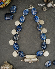 Sodolite & Silver Amulet Neckpiece