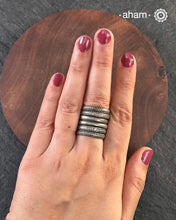 There is something so alluring about vintage tribal jewellery. They carry stories of the place and people they belong to. This beautiful spiral ring would have originally been a toe ring. Crafted in Silver.&nbsp;