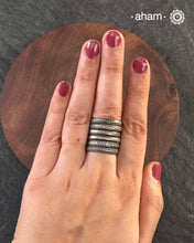 There is something so alluring about vintage tribal jewellery. They carry stories of the place and people they belong to. This beautiful spiral ring would have originally been a toe ring. Crafted in Silver.&nbsp;